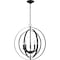 Progress Lighting Equinox Collection Black Five-Light Sphere Pendant P3841-31 - alternate 4